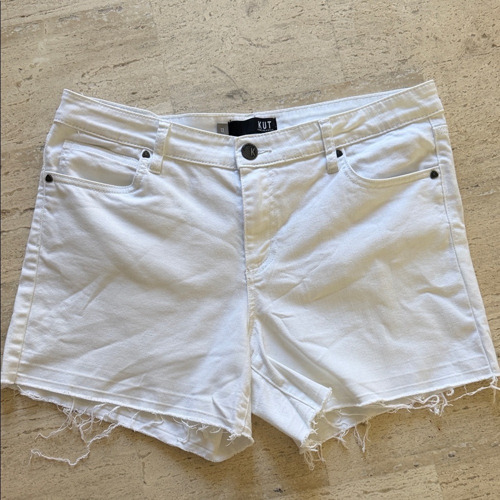 Kut from the Kloth Women's White Jean Shorts